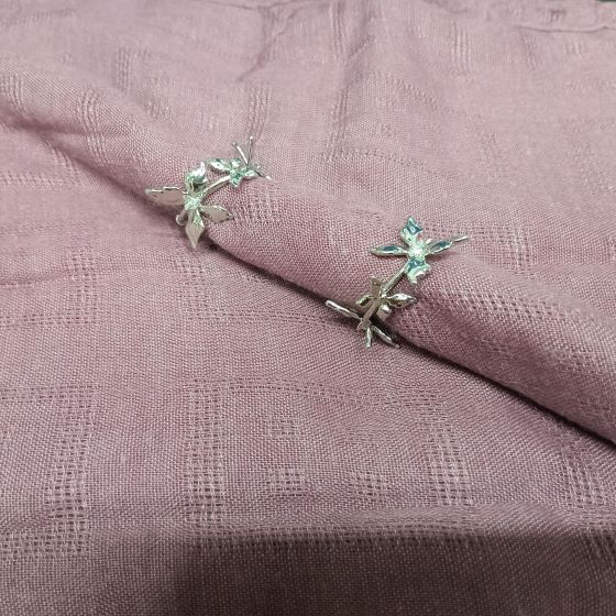 Silver Spike Earrings For Daily Wear