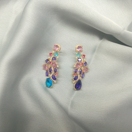 Multi Diamonds Luxuary Fashion Dangle Earring