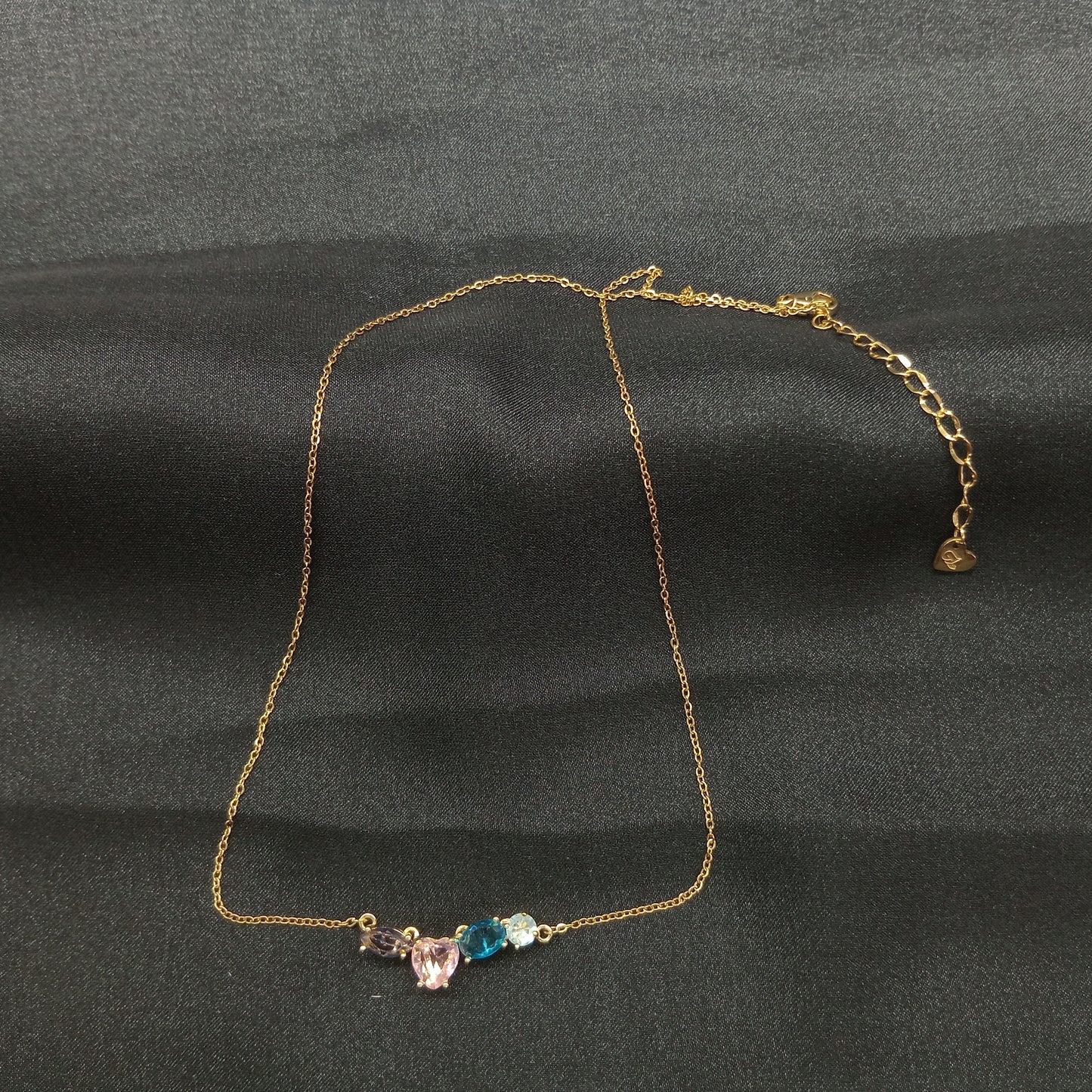 Multi Colour Gold Pedant Necklace