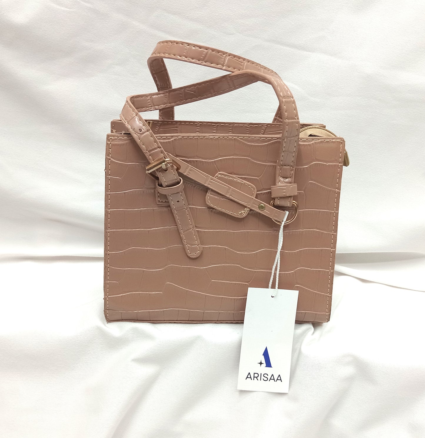 Crocodile skin design luxury look hand bag