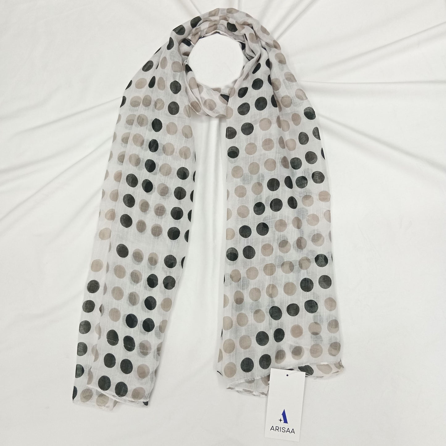 scream black colour small dote scarf