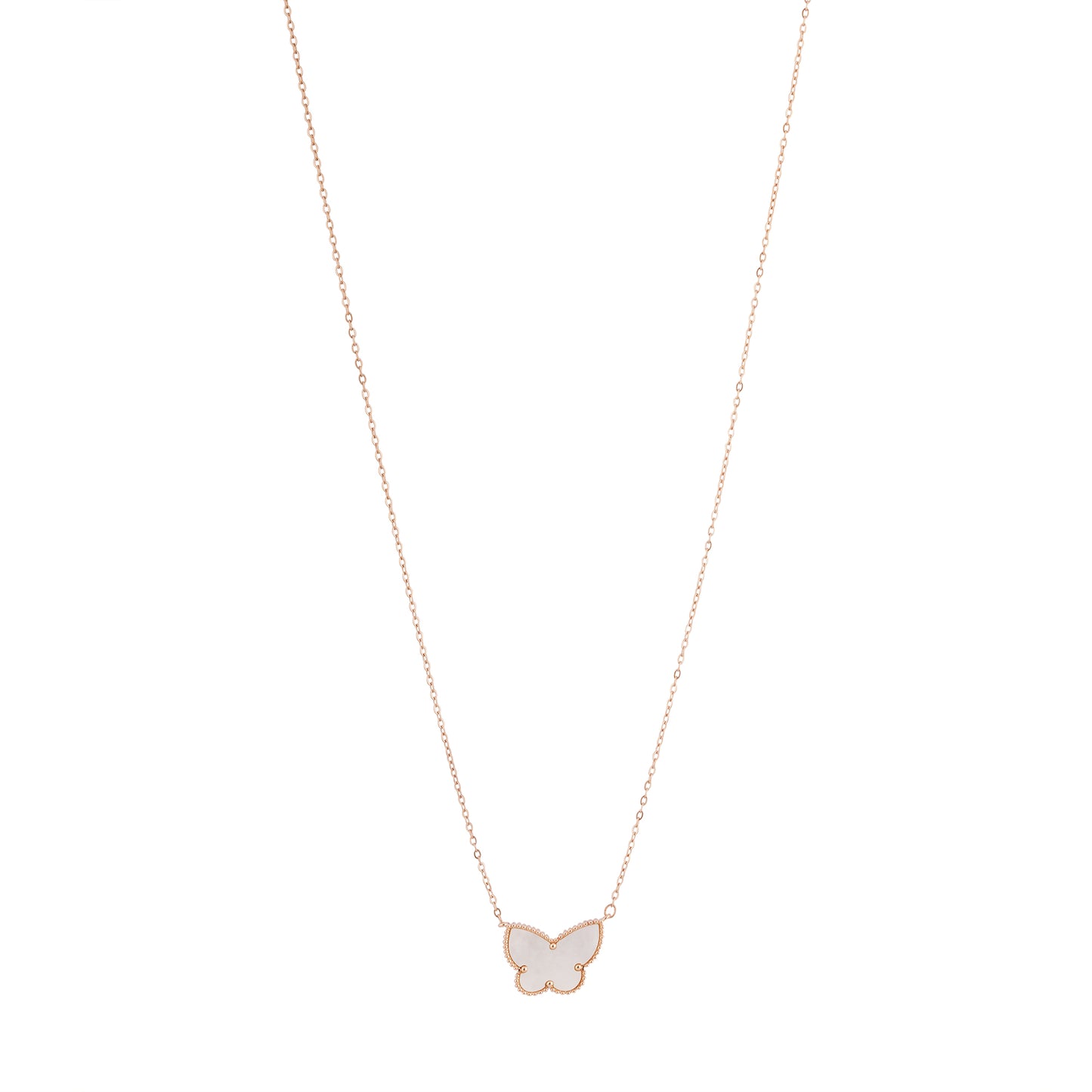 Butterfly rose gold necklace
