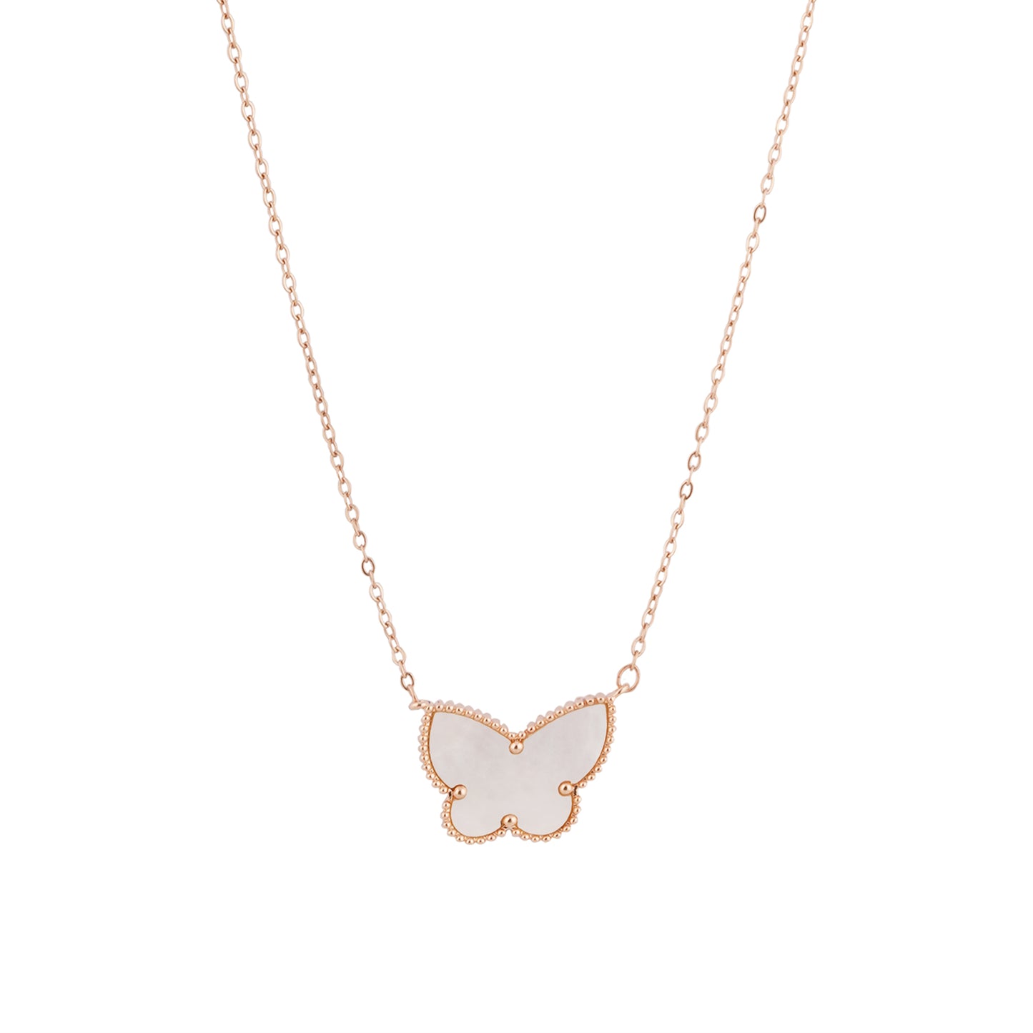 Butterfly rose gold necklace