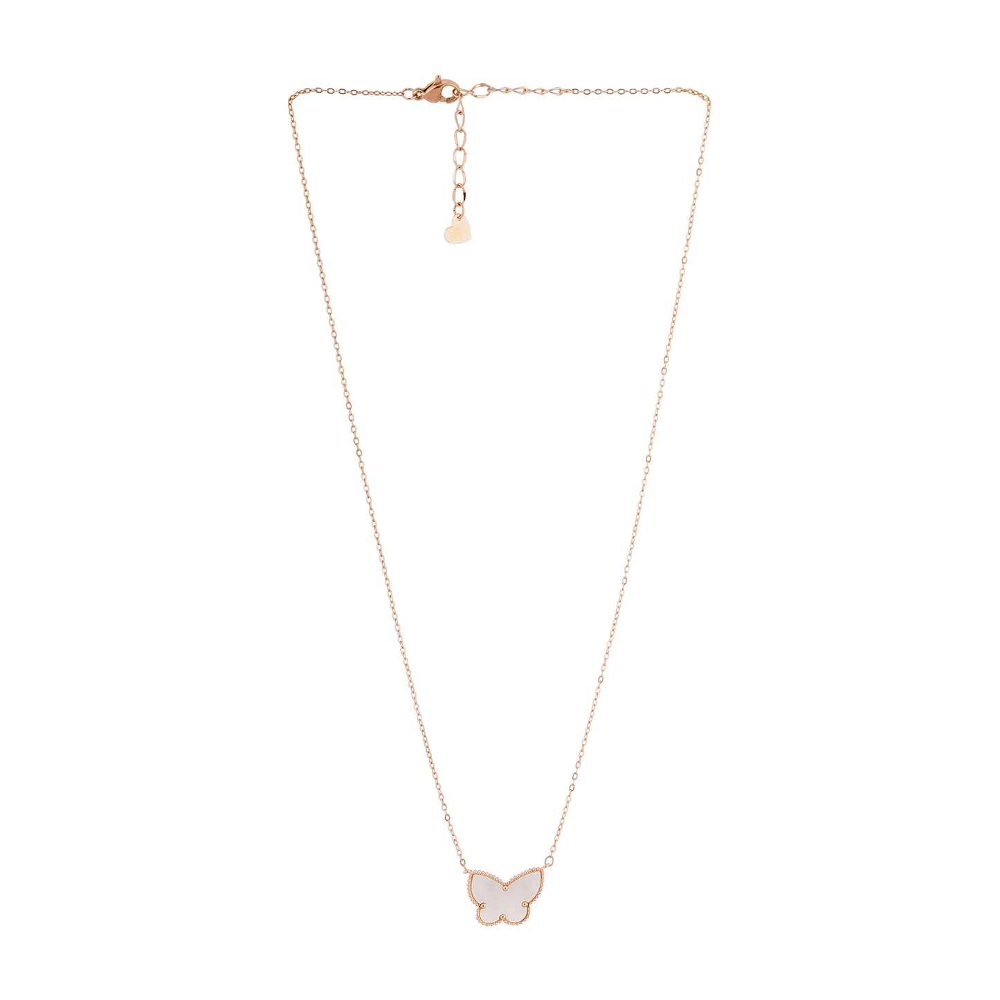 Butterfly rose gold necklace
