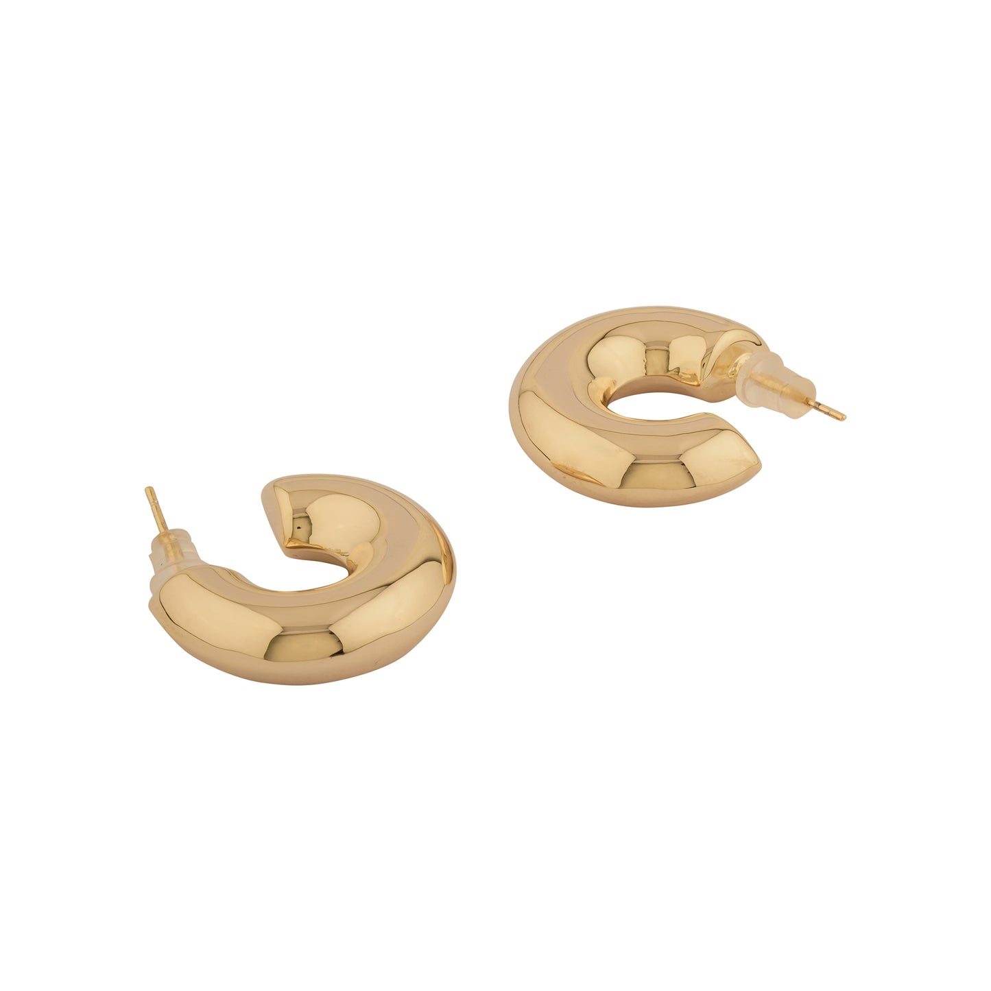 Plane C type gold earring