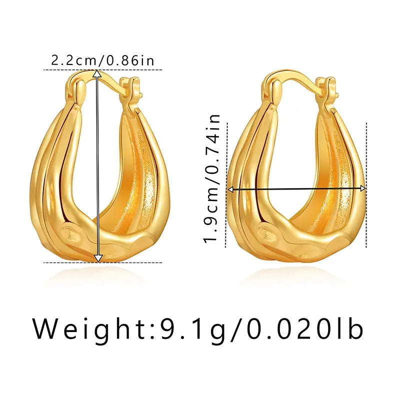 Unique small dangle design hoop earring