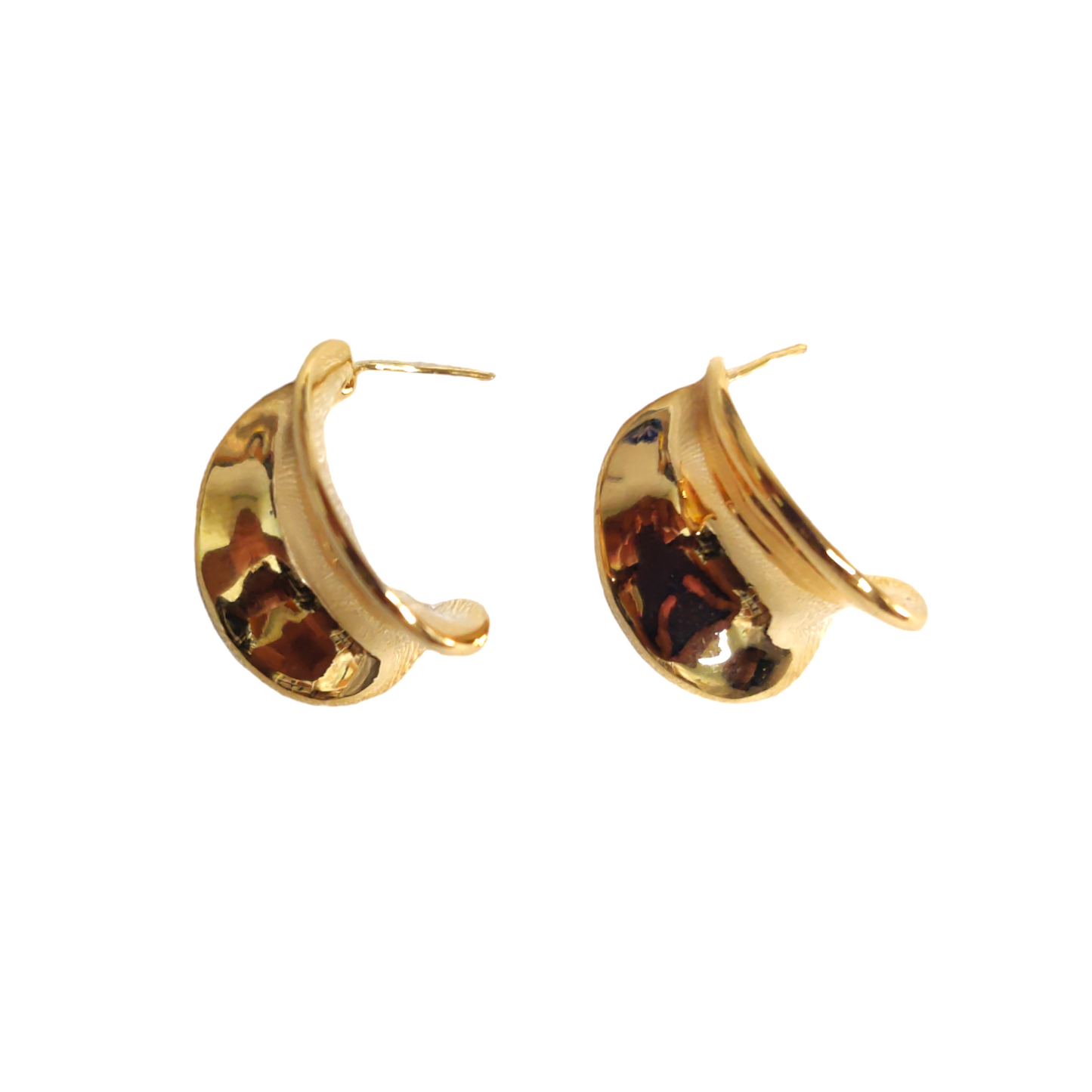 Gold simple hoop earring set