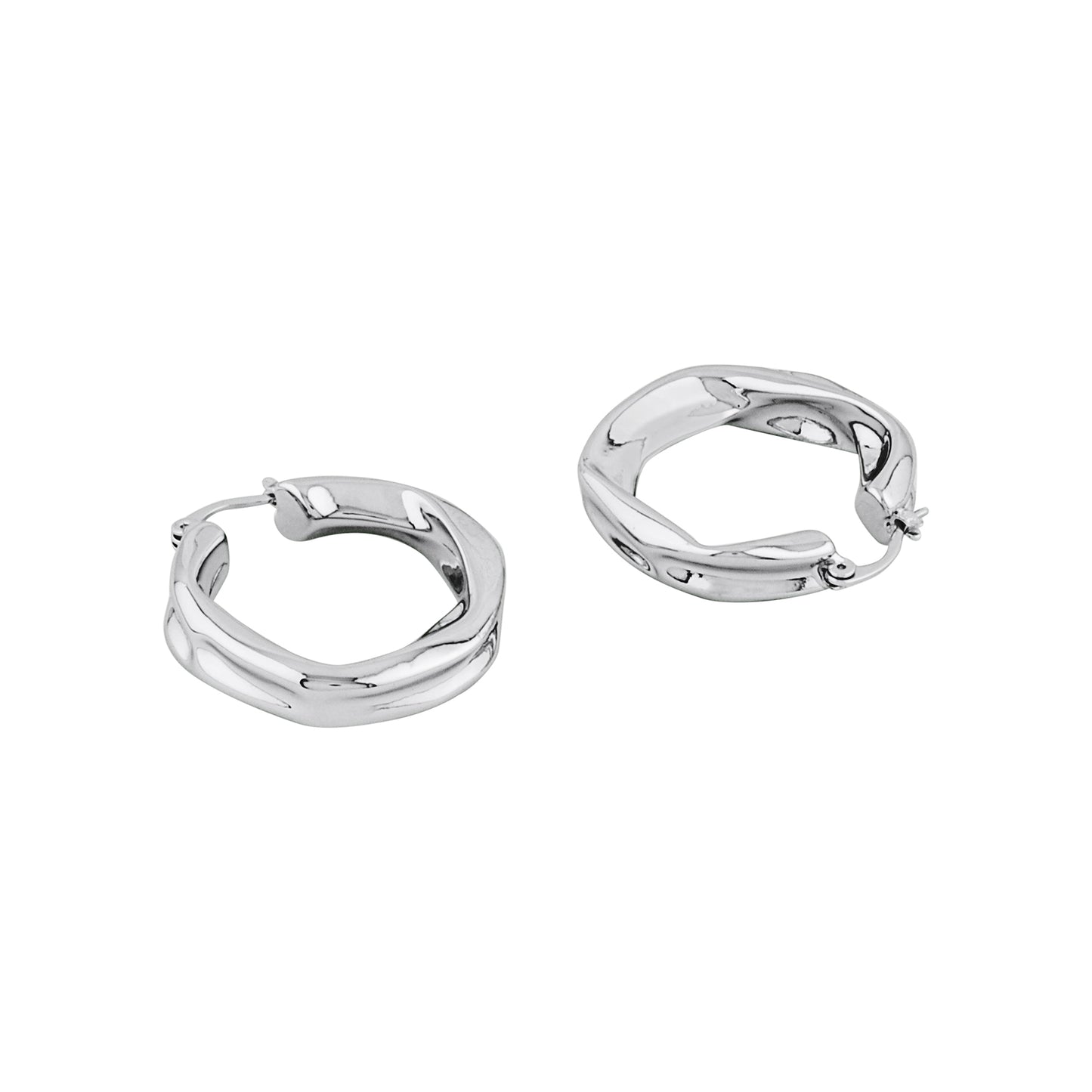 stunning Silver plated hoops