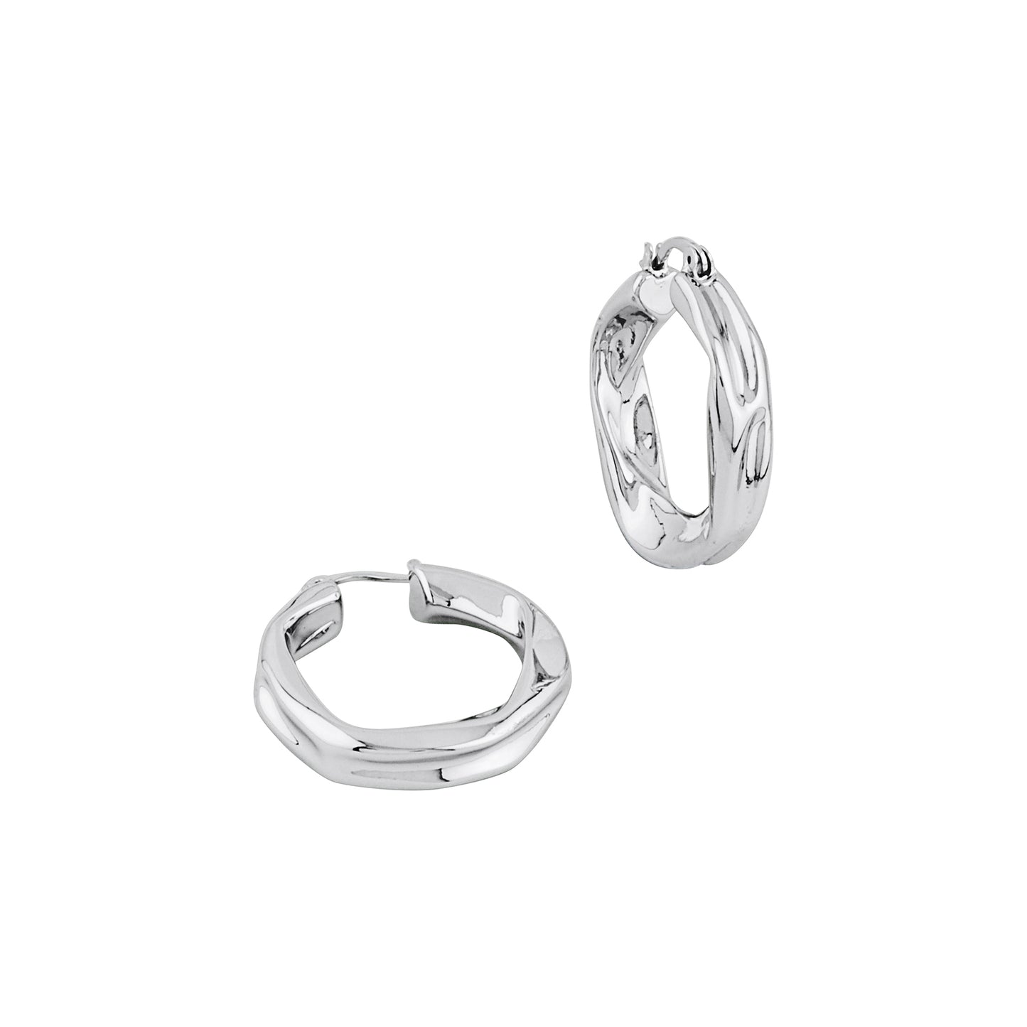 stunning Silver plated hoops