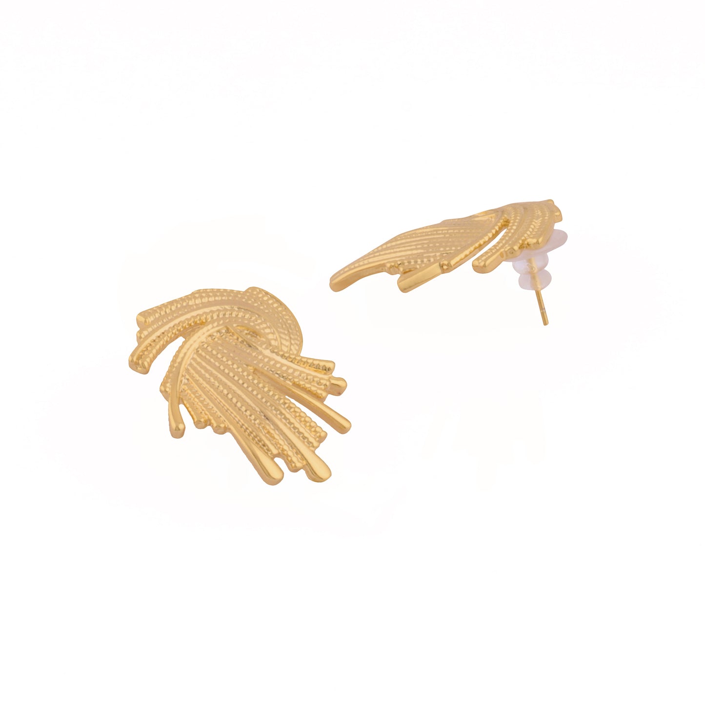 Gold twisted stud earring online for women