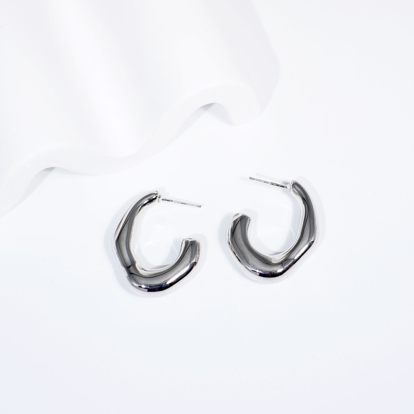 Single special silver earring