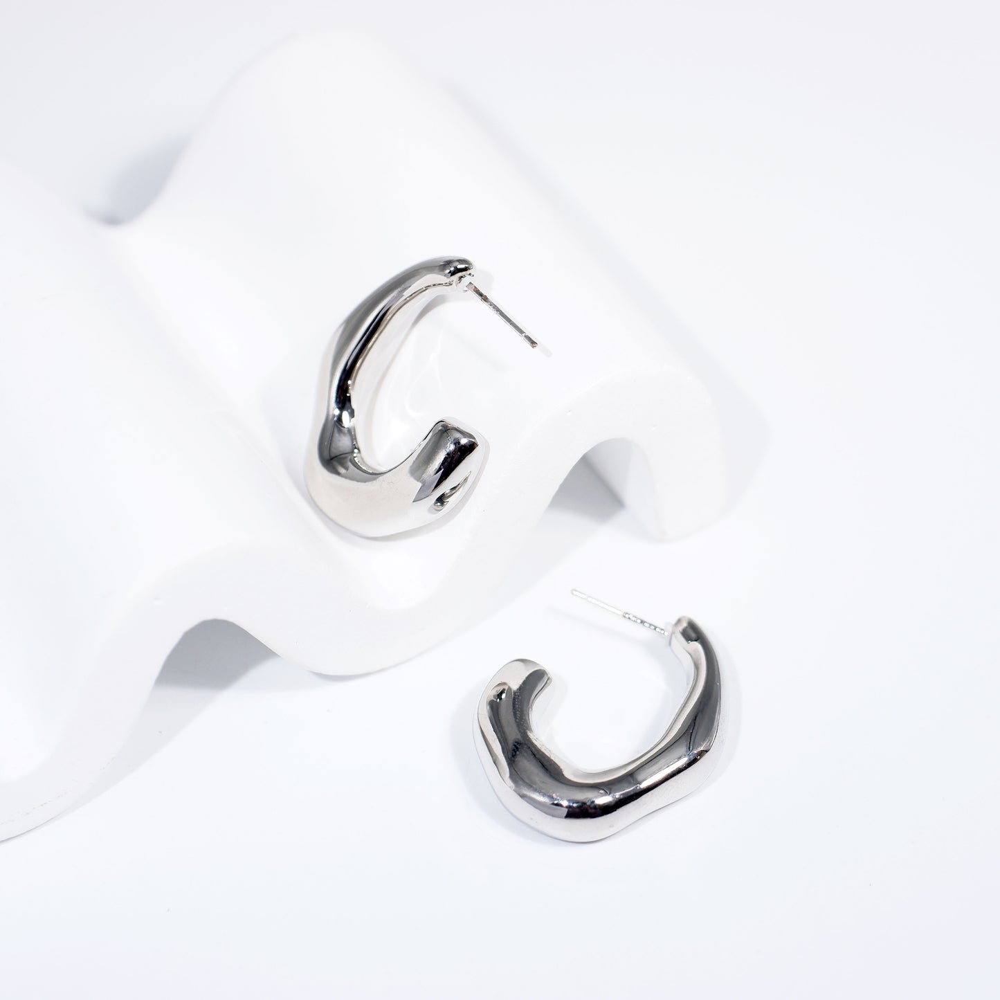 Single special silver earring