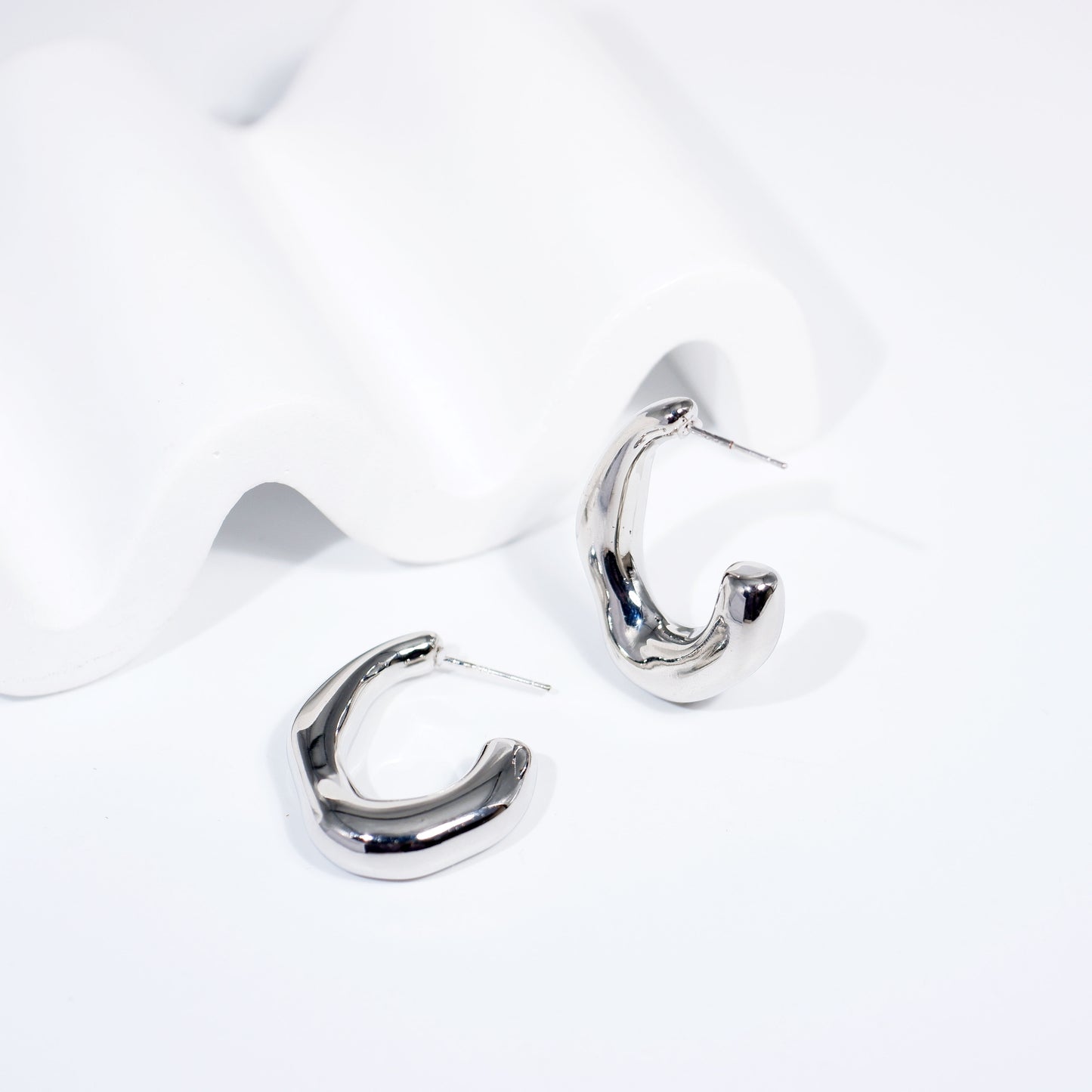 Single special silver earring