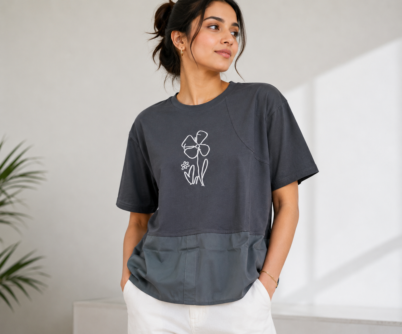 Nice Flower Art Work T-Shirt