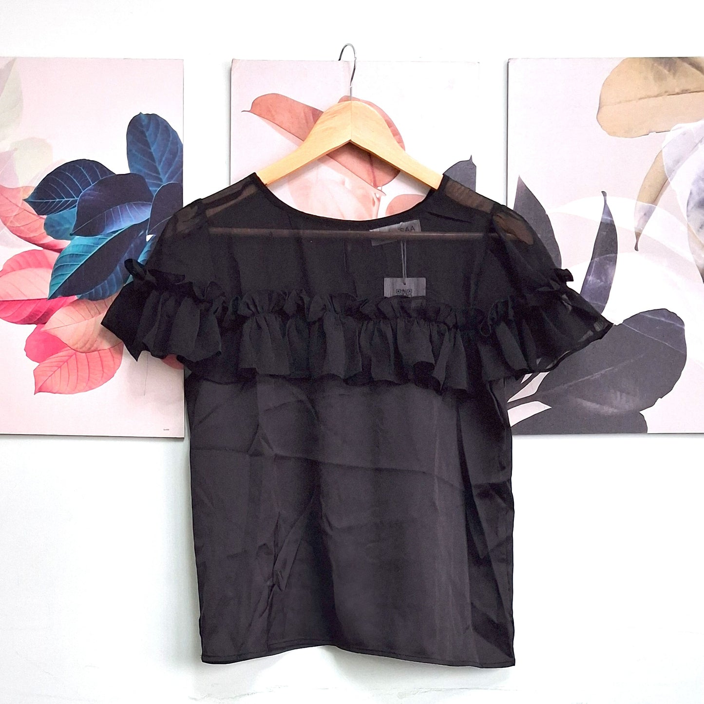 Hot black bodycon top