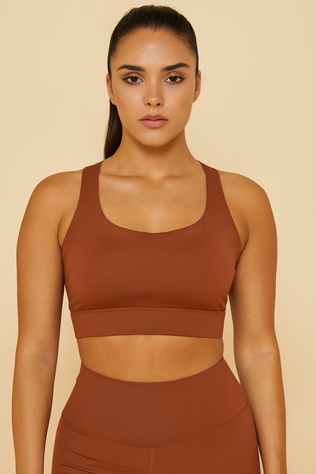 Brown Top For Gym