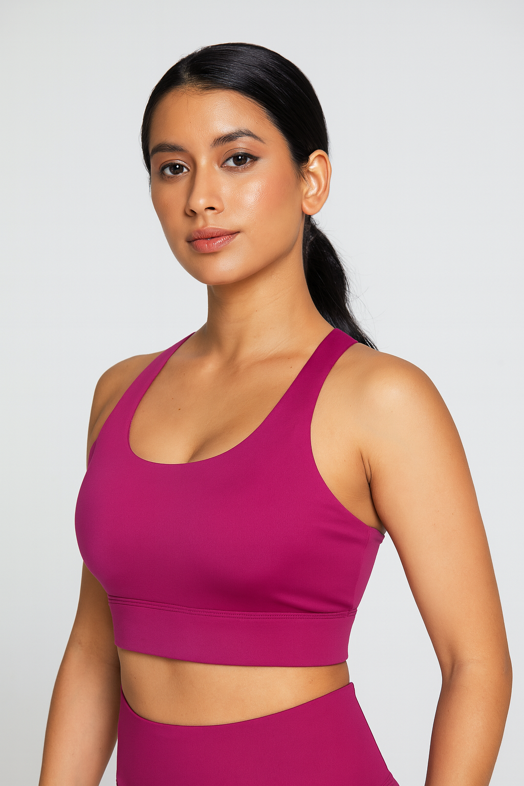 Pink Colour Gym Wear Top For Women