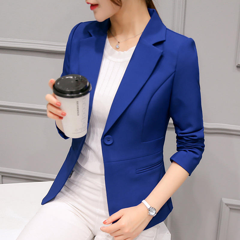 Blue long sleeves formal blazer