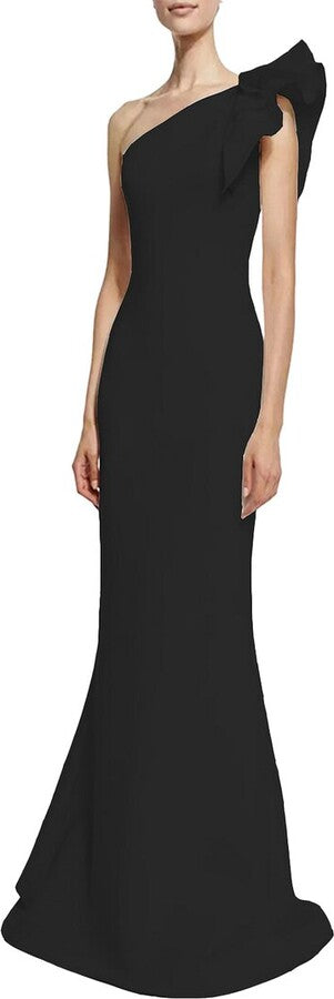 Black skinny fit long gown