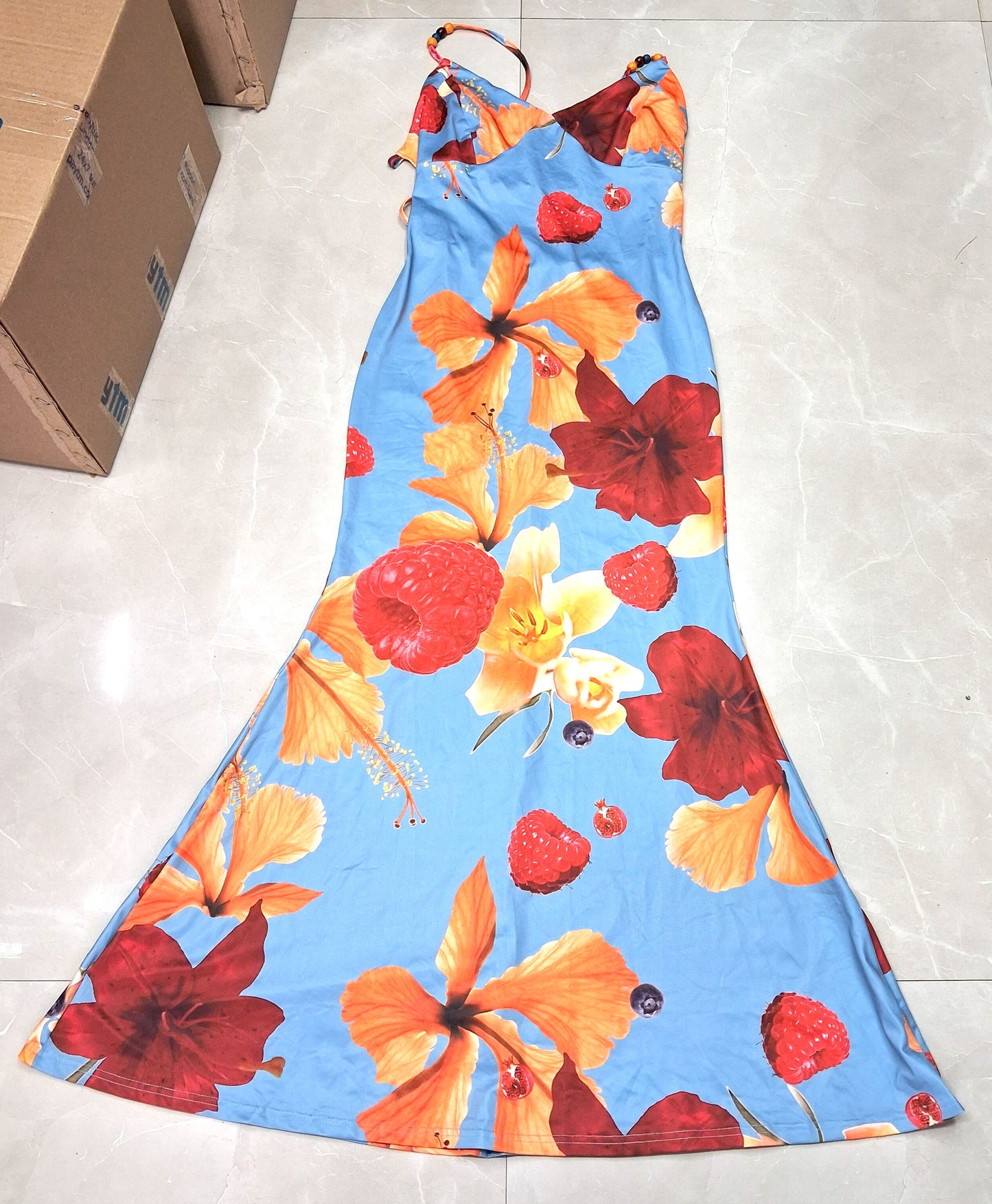Attractive look multi colour body fit dress