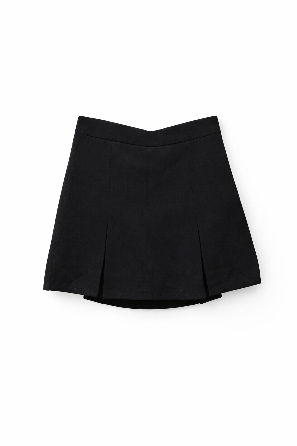 Summer Wear Black High Waist Plated Skirt For Women