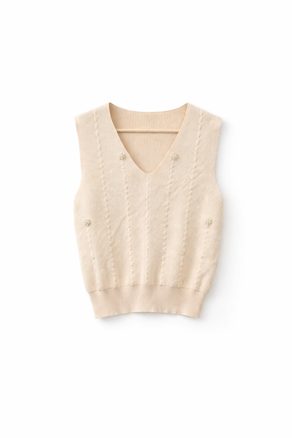 Elegant Embroidery Fone Sleeveless Sweeter For Women