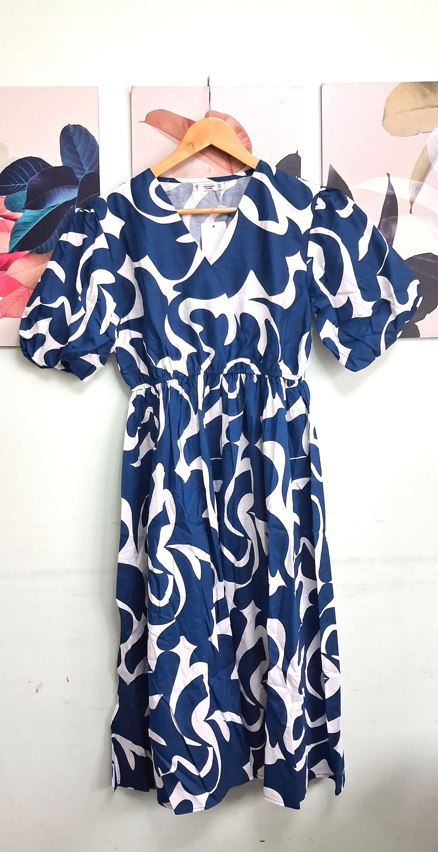 Blue printed one pice
