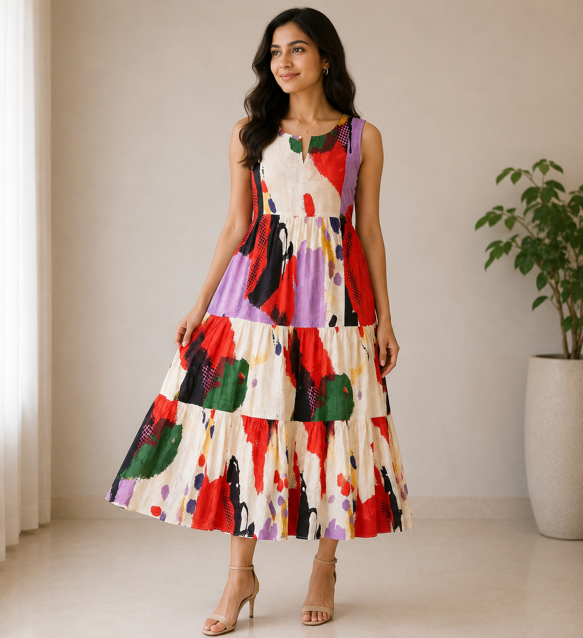 Color Splash Midi dress