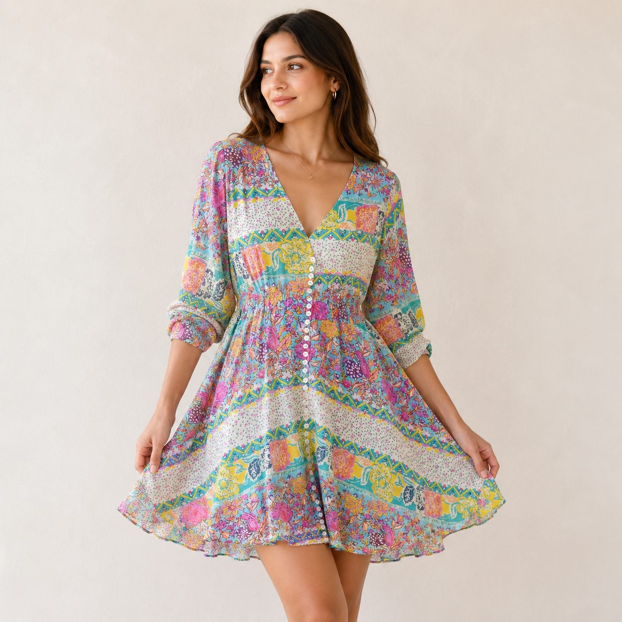 Floral Fiesta Midi Dress