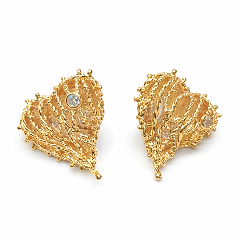 Gilded Leaf Radiance Studs