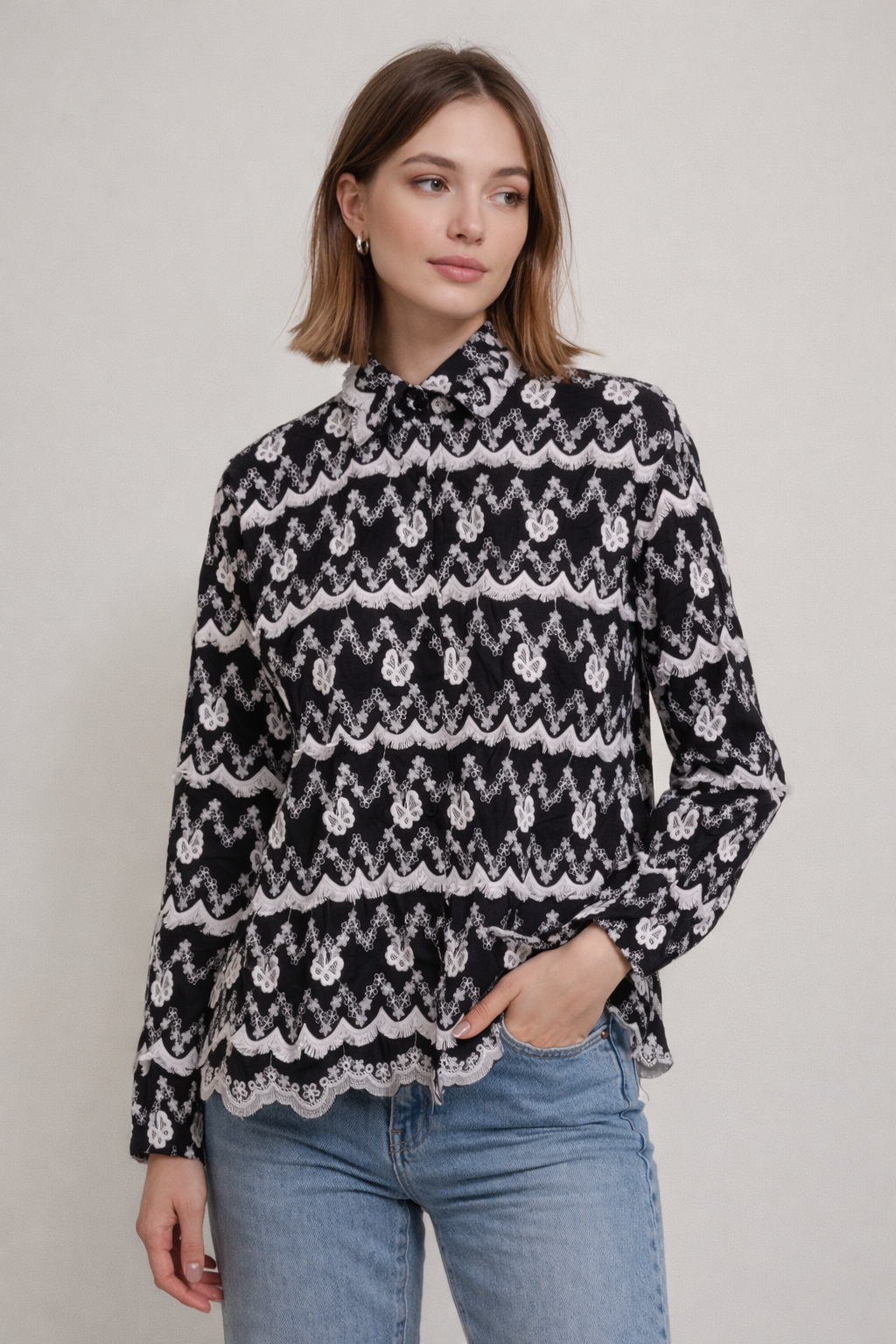 Bow Design Fancy New Trending Shirt For Women