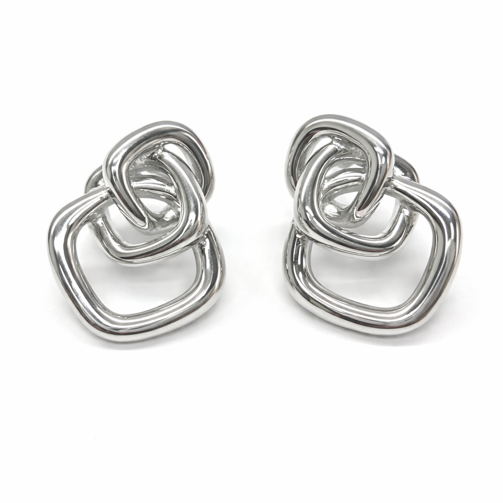 Knot Theory Silver Earrings