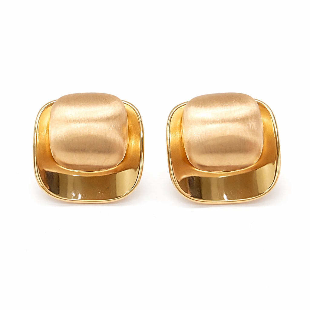 Gilded Duo Square Studs