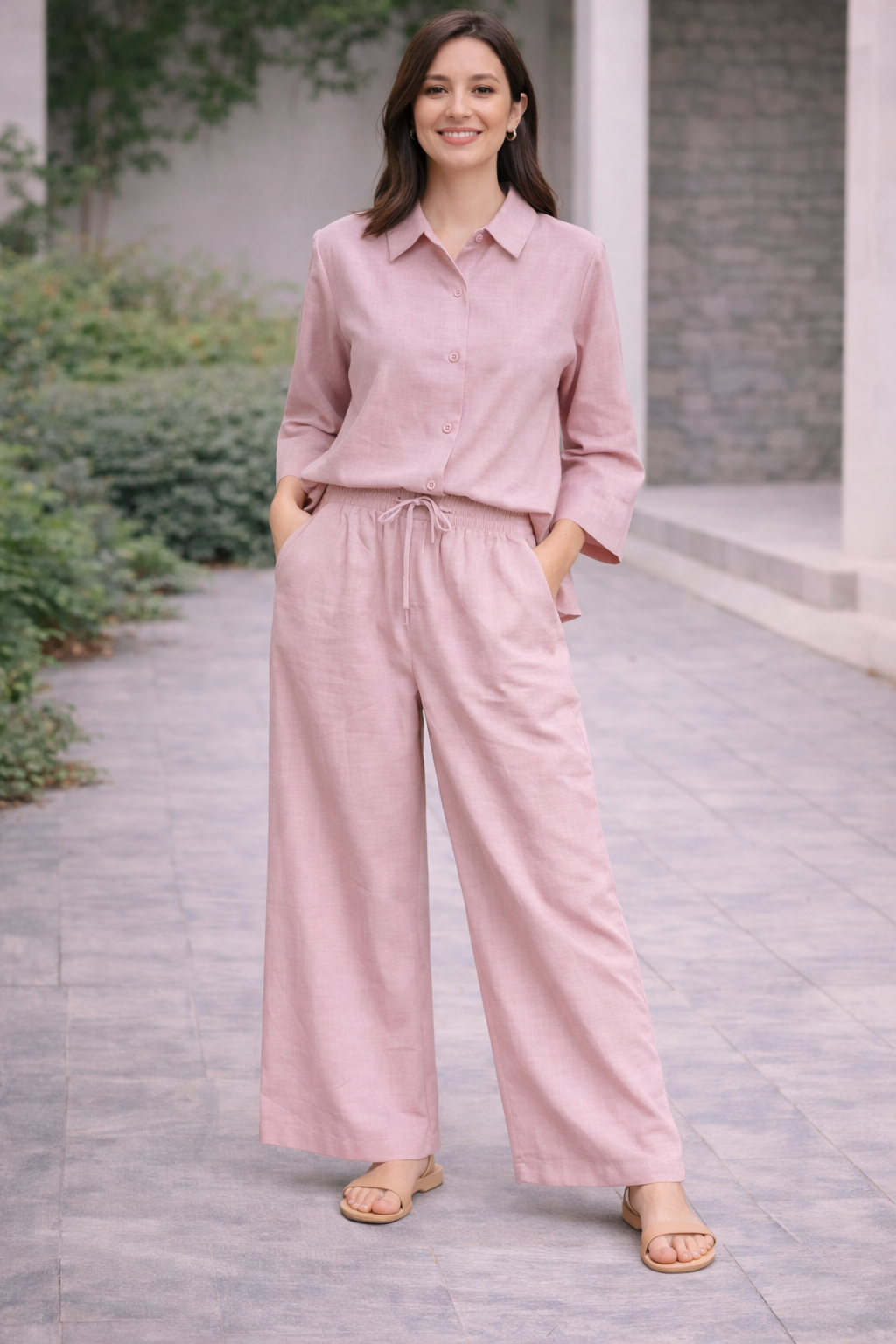 Fone Colour Shirt With Pant Set For Girls