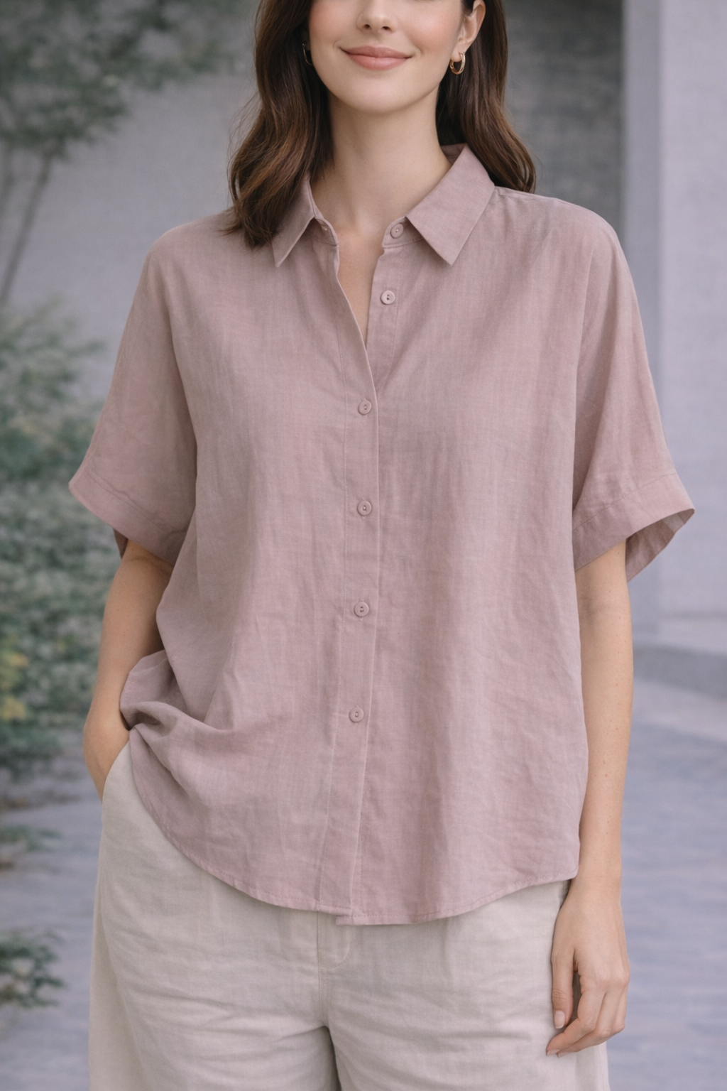 Corral Neck Short Hand Top