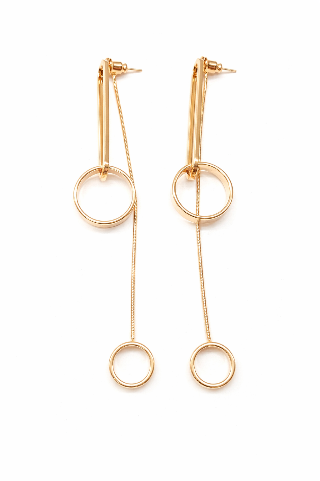 Dual Orbit Drop Earrings