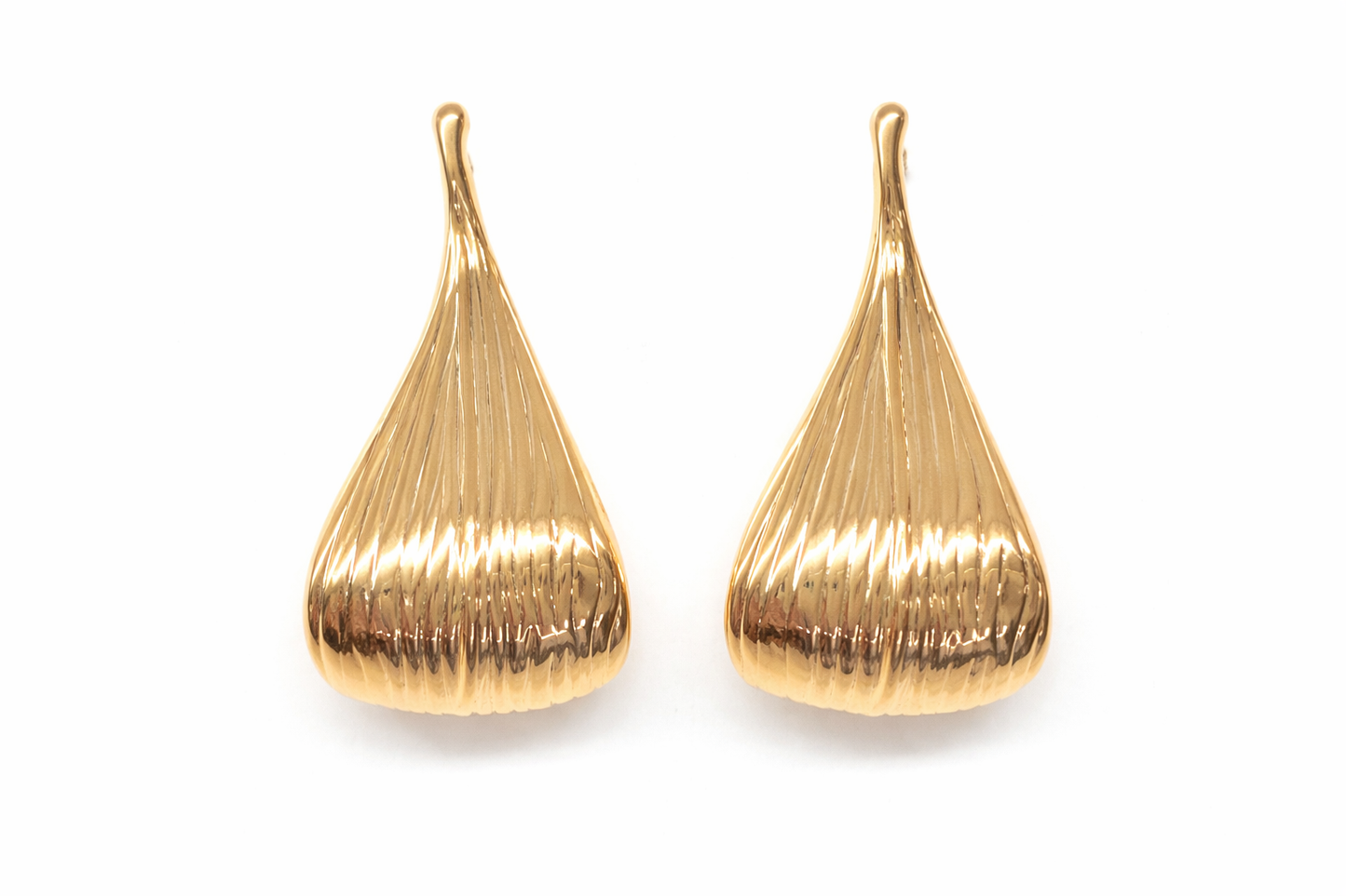 Aurora Teardrop Gold Statement Earrings