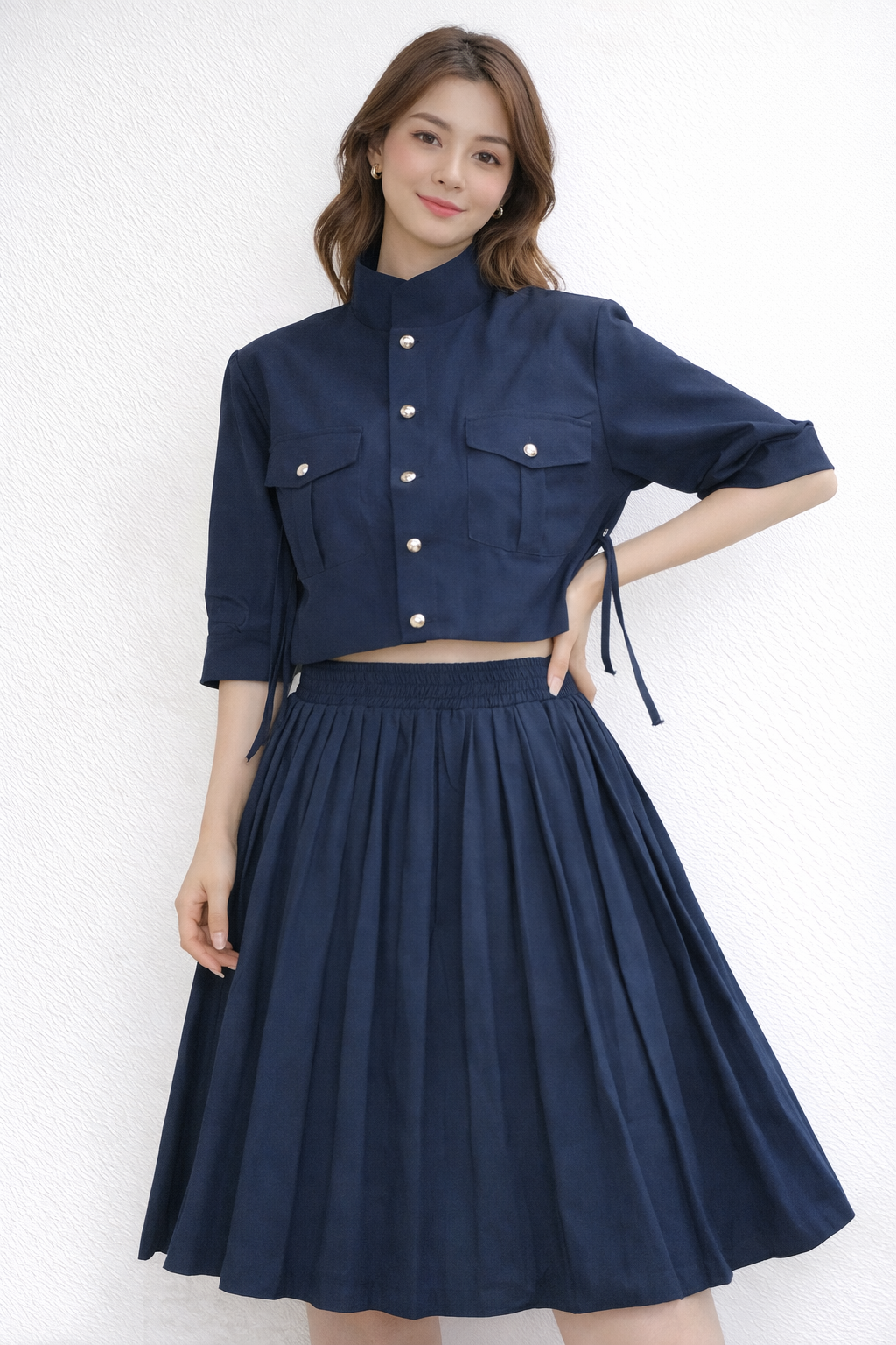 Crop Shirt With Short Skirts For Girls