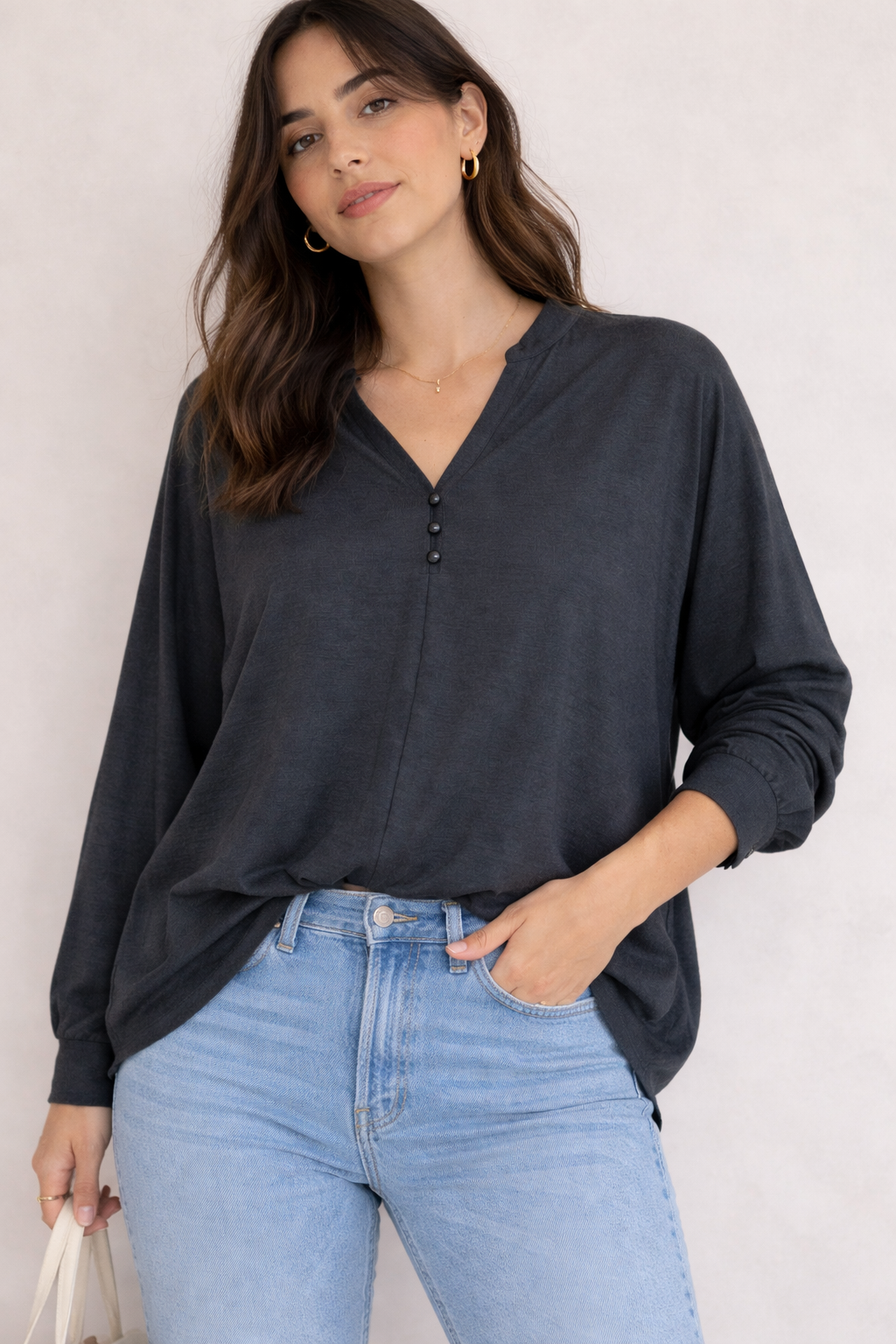 Simple Long Hand Top For Girls