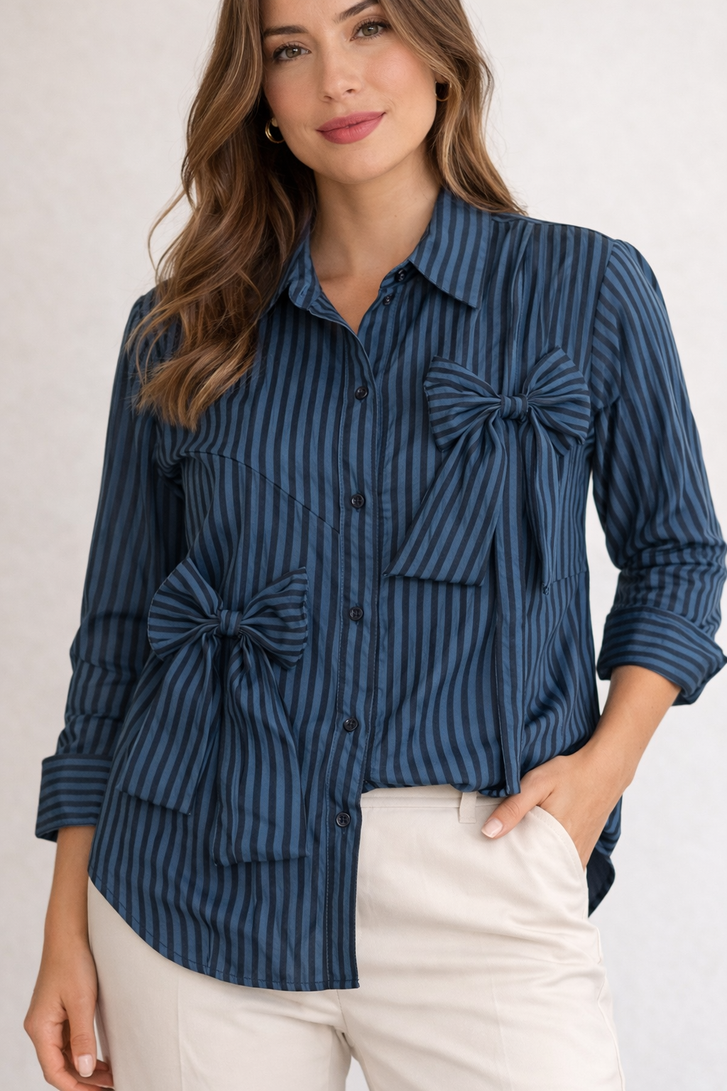 Dual Bow Statement Shirt