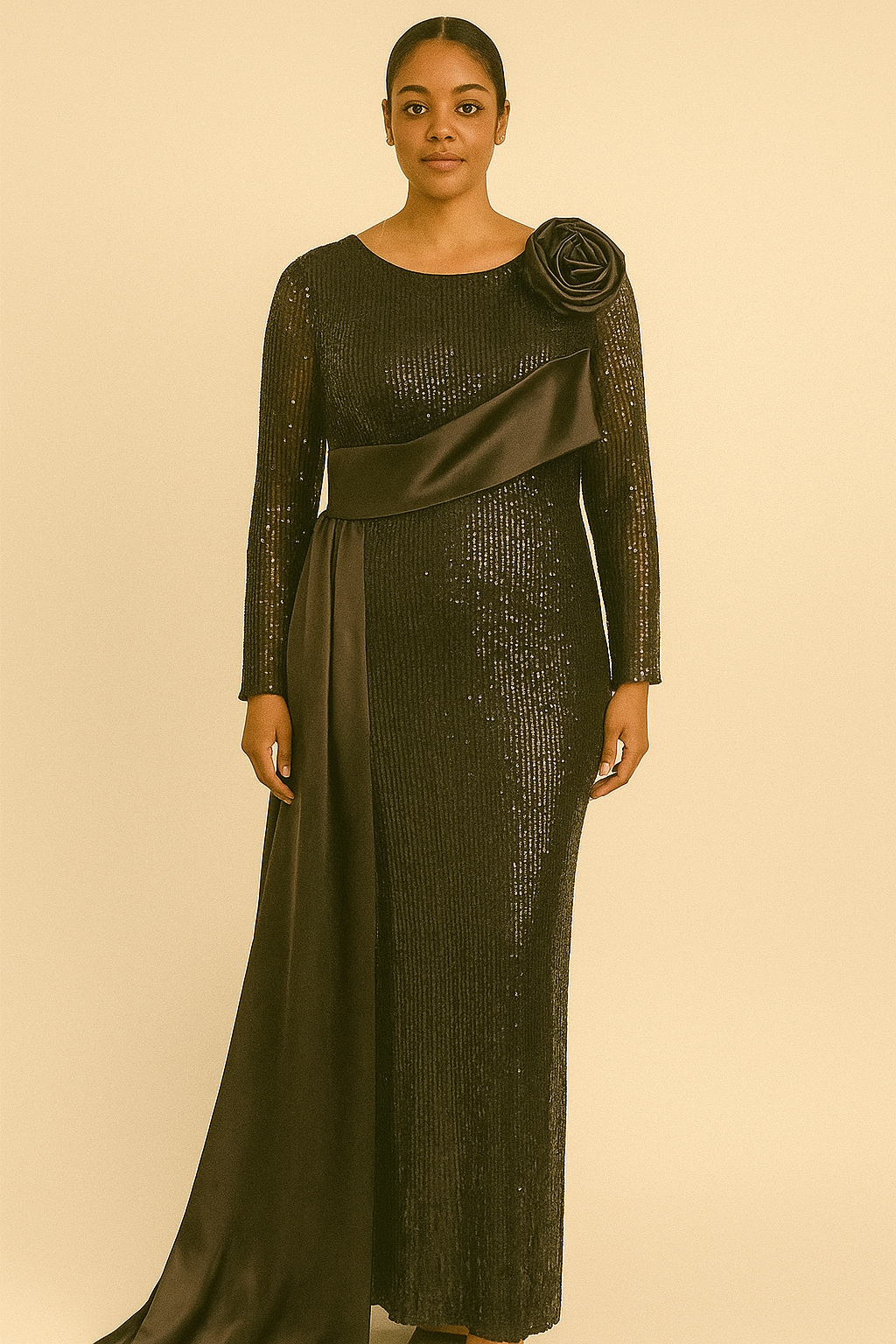 New Design Black Gown For Party Wear