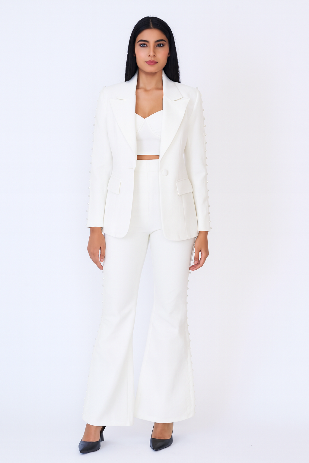 White Pearl Design 3Pcs Set For Girls