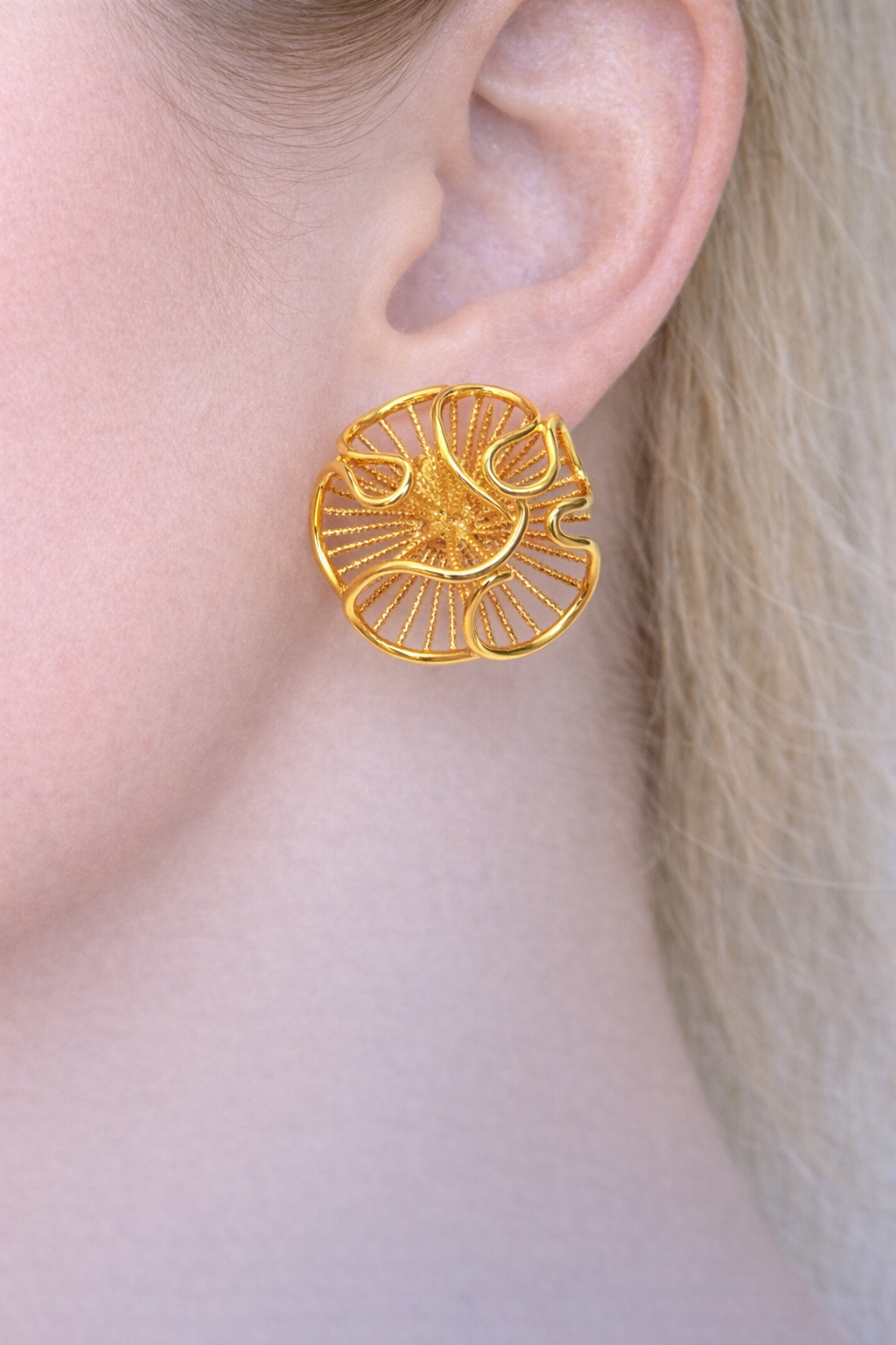 Radiant Spiral Petal Studs