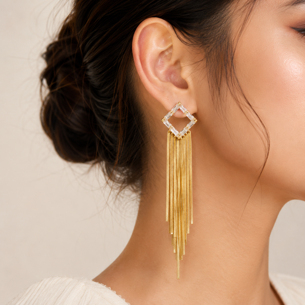 Golden Plume Earrings