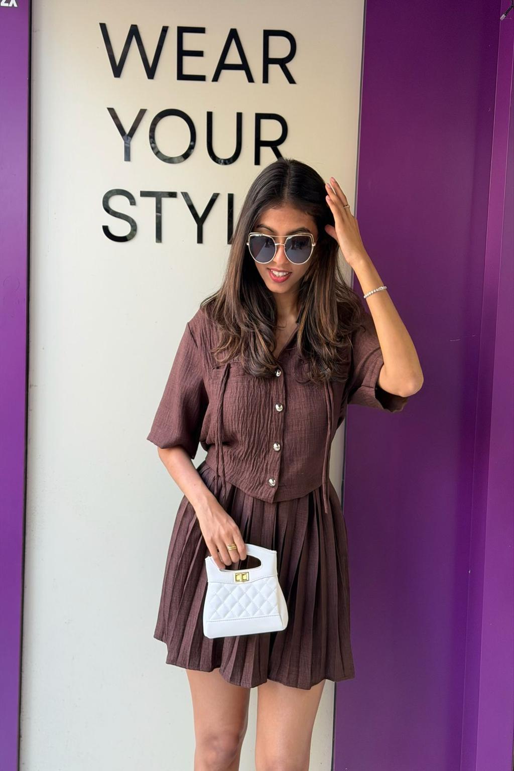 Shirt With Short Skirt For Women