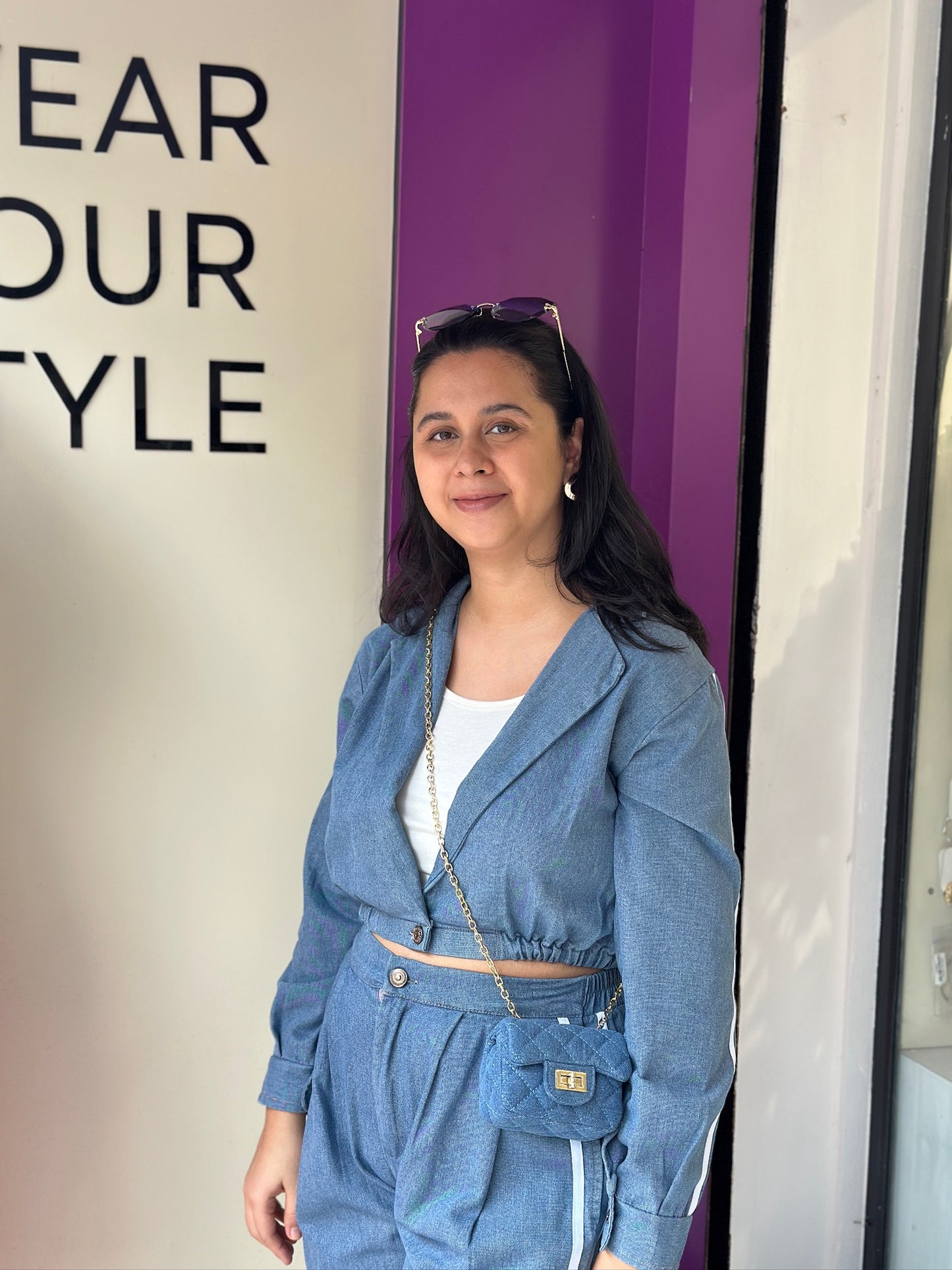 Blue Denim Pant And Jacket With Inner