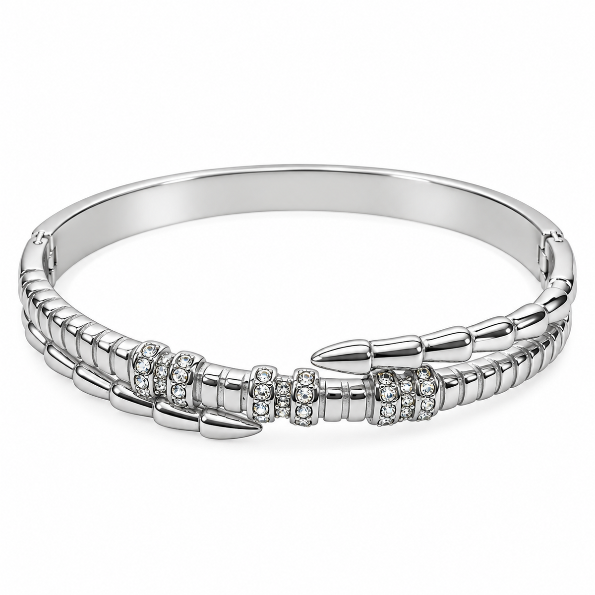 Silver Crystal Nail Bracelet