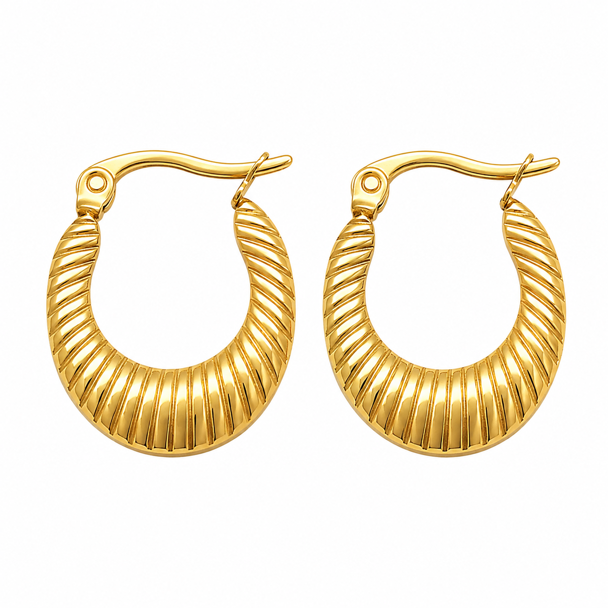 Gold Bold Hoop Earrings