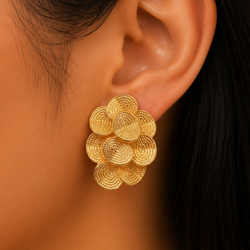 Golden Leaf Studs