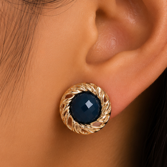 Teal Majesty Studs